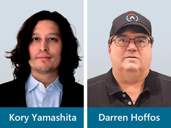 Kory Yamashita and Darren Hoffos headshots