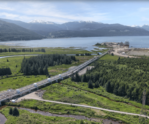 LNG Canada site construction activities, Kitimat, June 2023. LNG Canada
